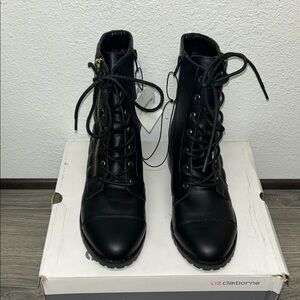 Liz Claiborne Reina Women's Black Lace-Up Boots